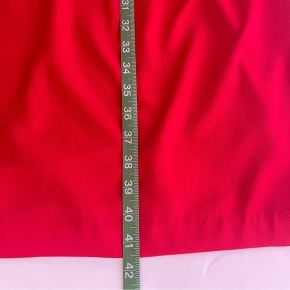 eliza J Red 3/4 Sleeve V-Neck Midi Dress Sz 4 - Picture 11 of 11